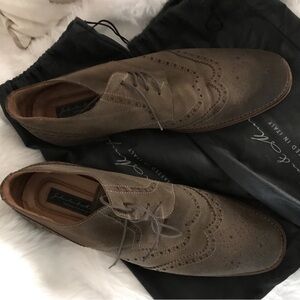 Johnston & Murphy Brown Suede Brogue Oxfords